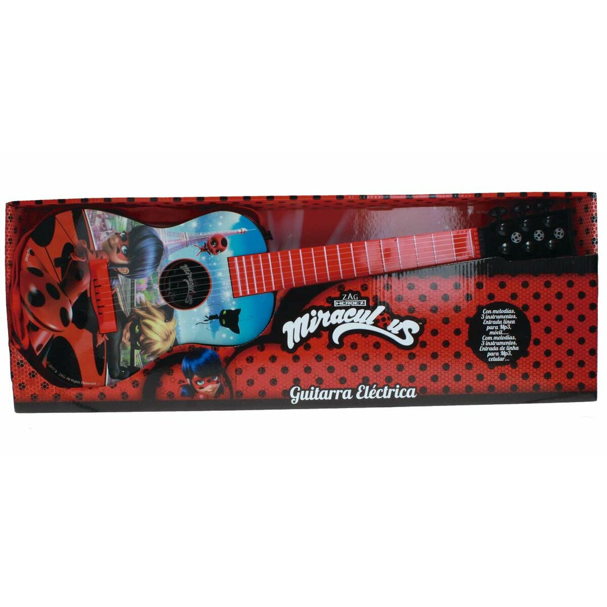 Gitarr för barn Lady Bug 2682 Röd - 4
