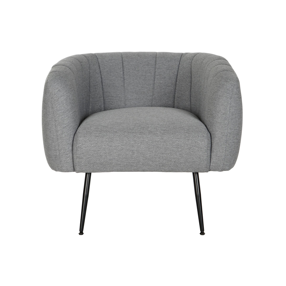 Fåtölj DKD Home Decor Svart Grå Skum Trä Metall 81 x 75 x 73 cm - 5