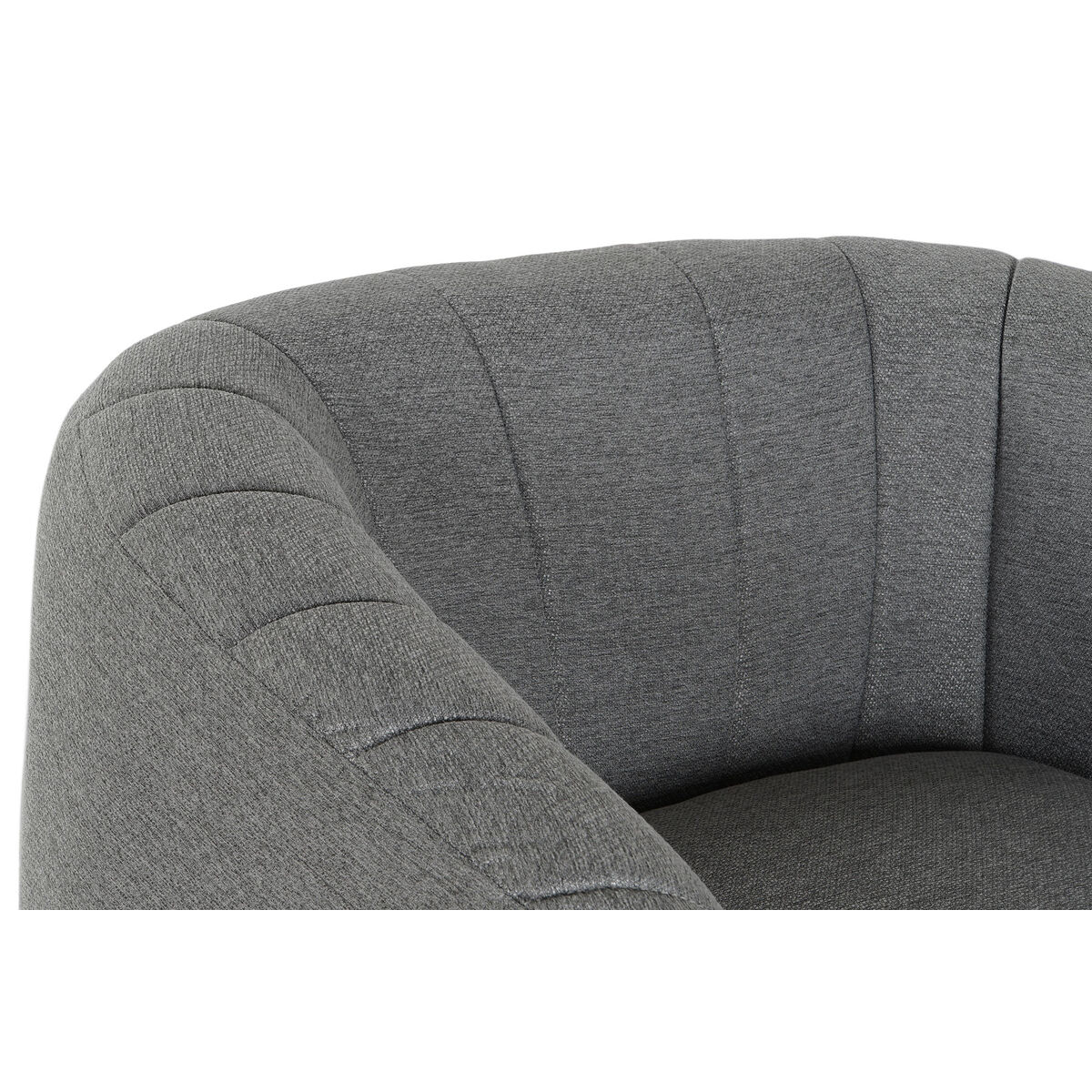 Fåtölj DKD Home Decor Svart Grå Skum Trä Metall 81 x 75 x 73 cm - 2