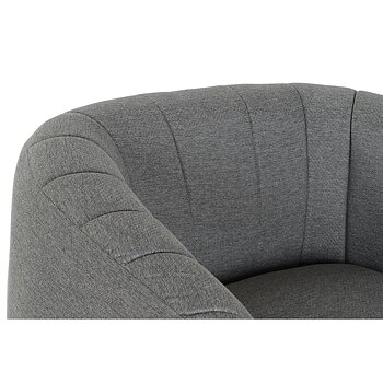 Fåtölj DKD Home Decor Svart Grå Skum Trä Metall 81 x 75 x 73 cm