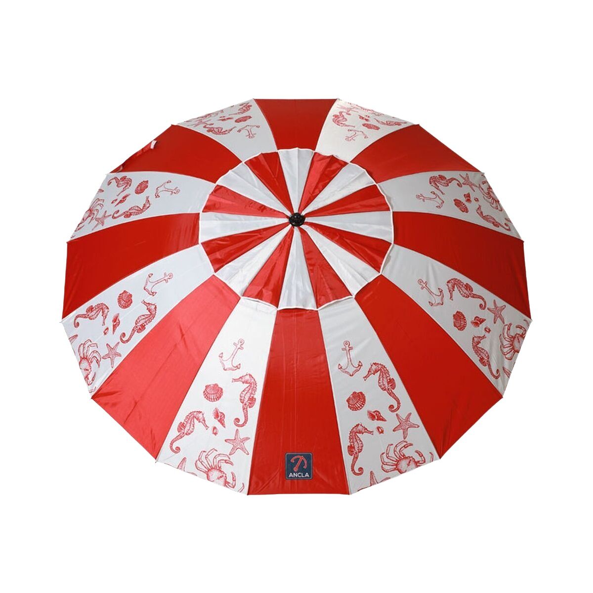 Parasoll Röd Ø 220 cm SPF50+ Havsblå - 2
