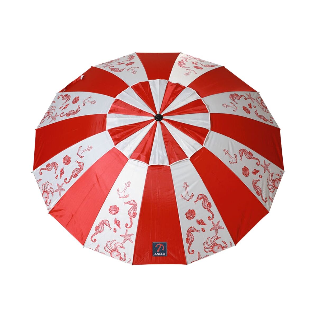 Parasoll Röd Ø 220 cm SPF50+ Havsblå