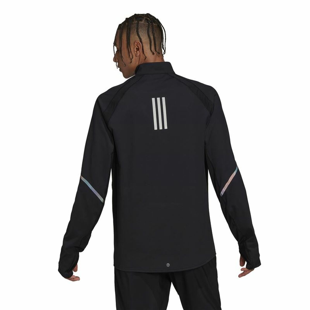Tröja utan huva Herr Adidas Fast 1/2 Zip Svart - 5