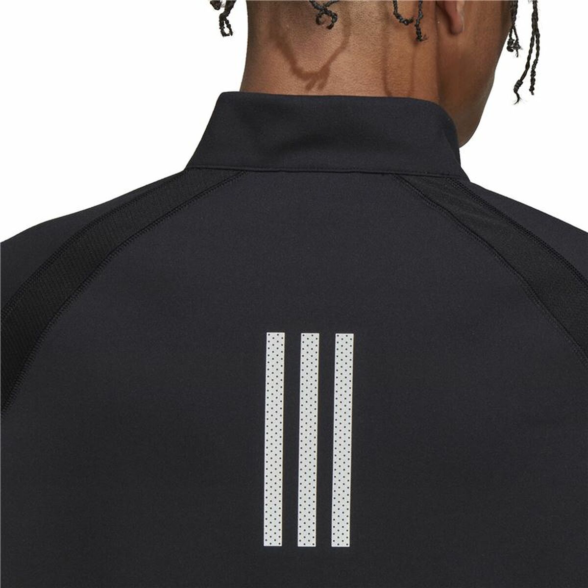 Tröja utan huva Herr Adidas Fast 1/2 Zip Svart - 3