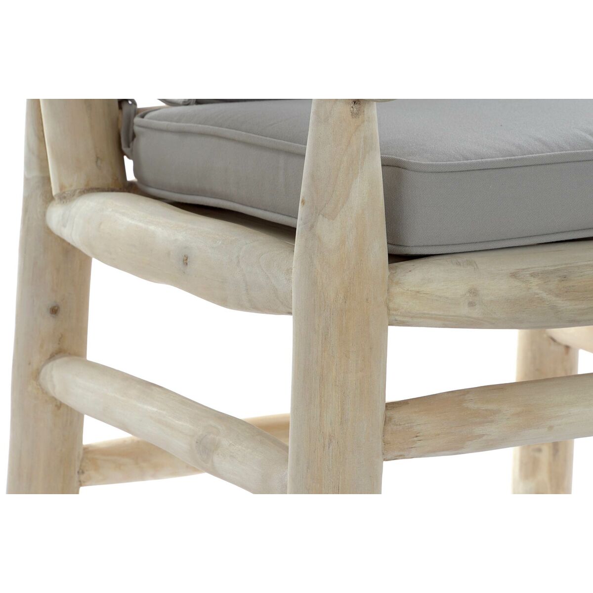 Trädgårdssoffa DKD Home Decor Naturell Ljusgrå Teak 65 x 80 x 92 cm - 4