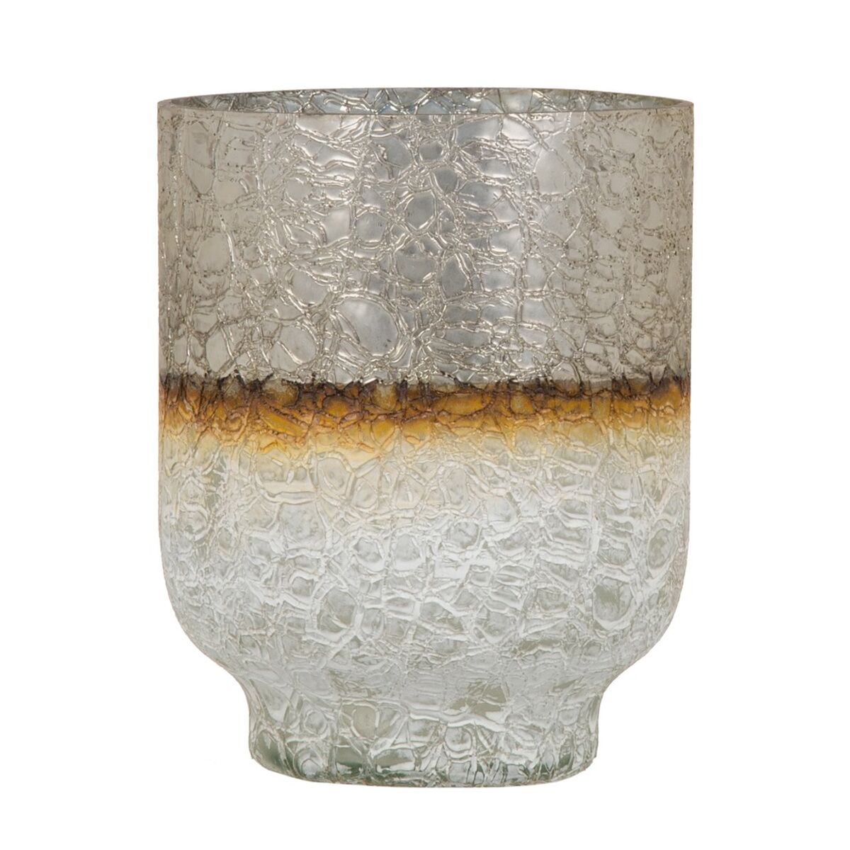 Vas Glas Gyllene Vit 15 x 15 x 19 cm