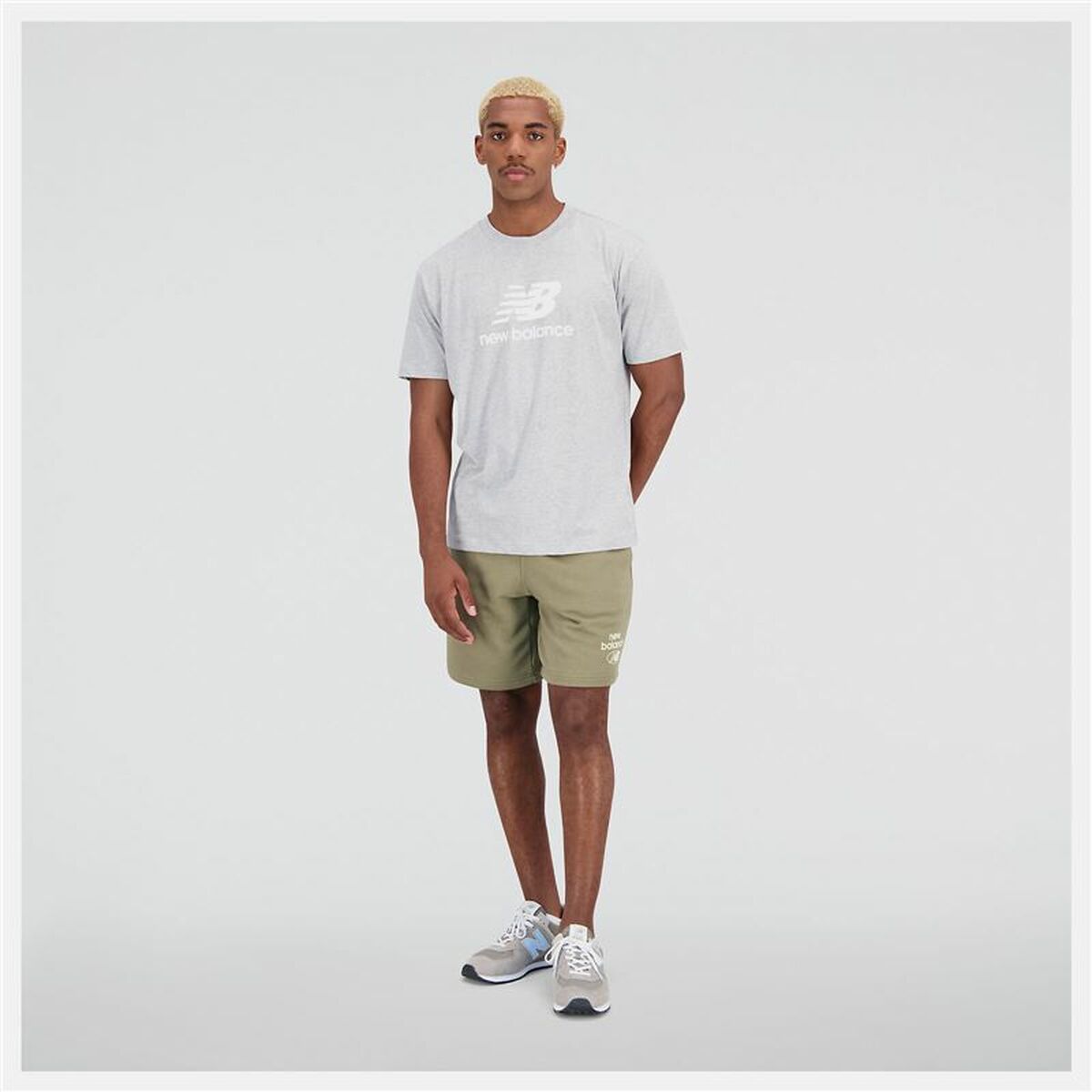 T-shirt med kortärm Herr New Balance Essentials Grå - 4