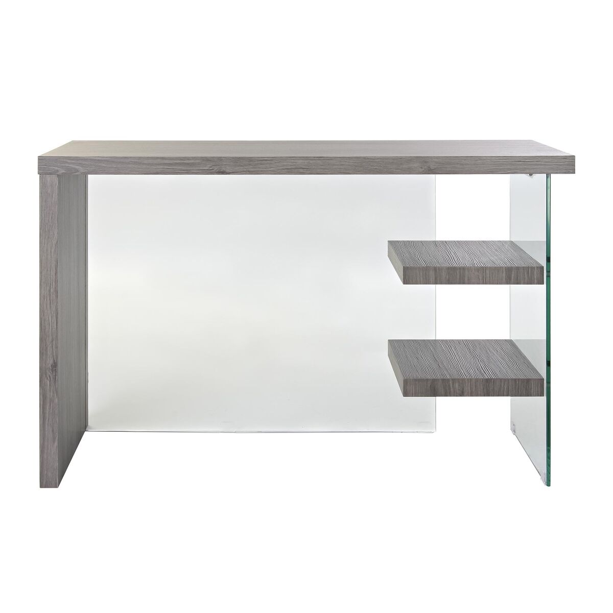 Skrivbord DKD Home Decor Grå Transparent Glas Trä MDF 120 x 50 x 76 cm - 12