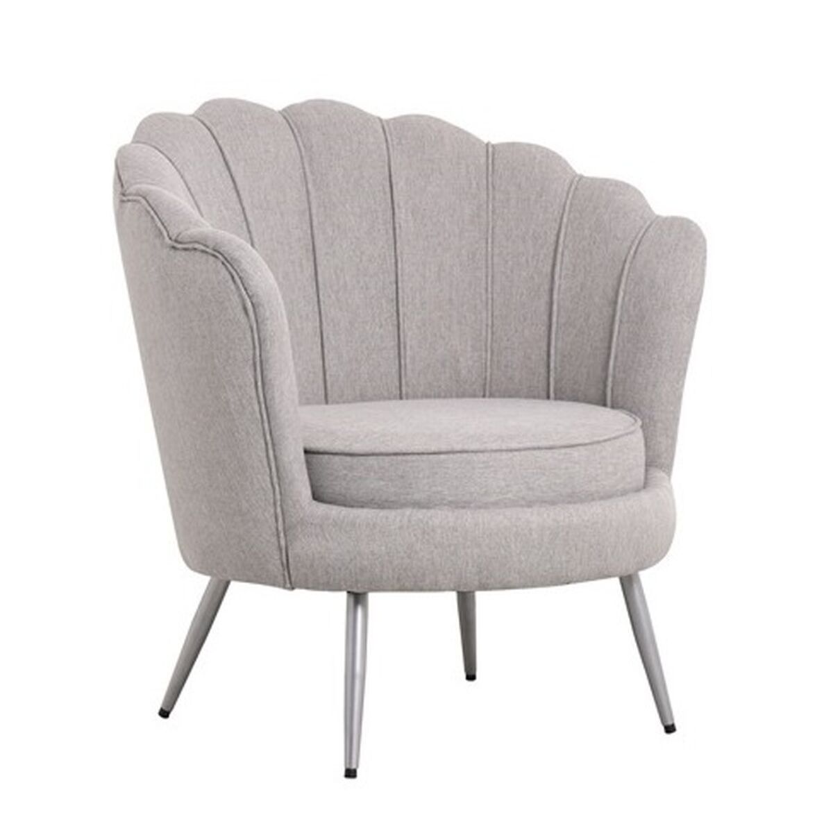 Fåtölj Home ESPRIT Grå Silvrig Metall 80 x 75 x 86 cm - 2