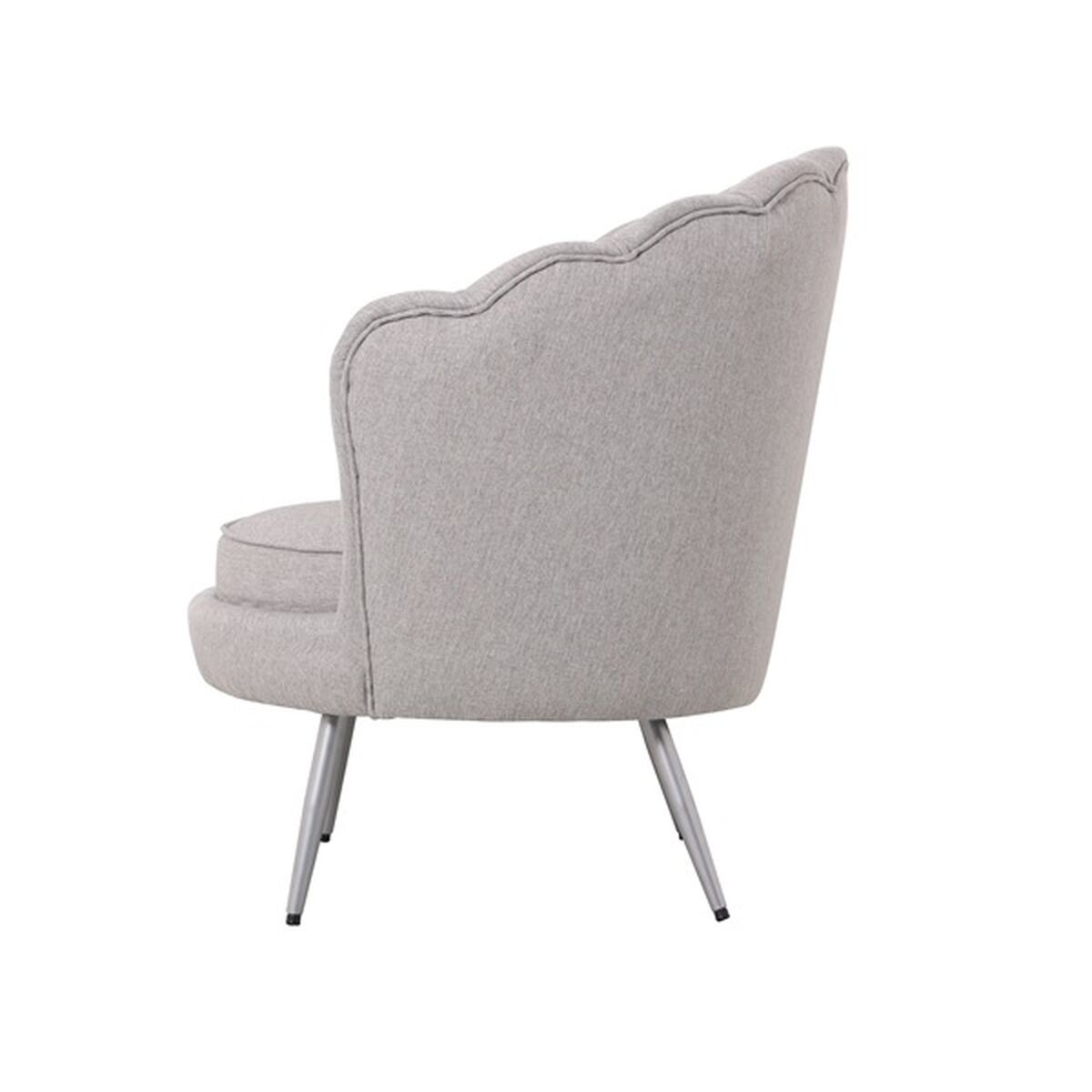 Fåtölj Home ESPRIT Grå Silvrig Metall 80 x 75 x 86 cm - 4