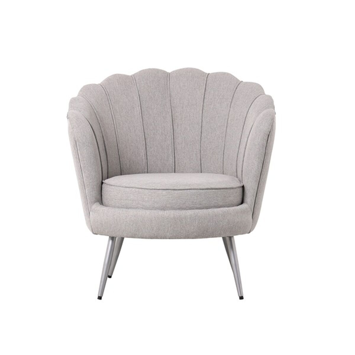 Fåtölj Home ESPRIT Grå Silvrig Metall 80 x 75 x 86 cm