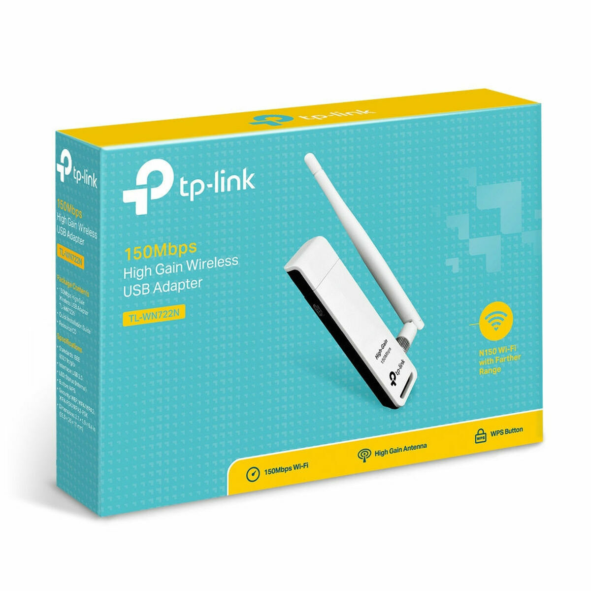 Adapter USB TP-Link TL-WN722N 150 Mbps - 4