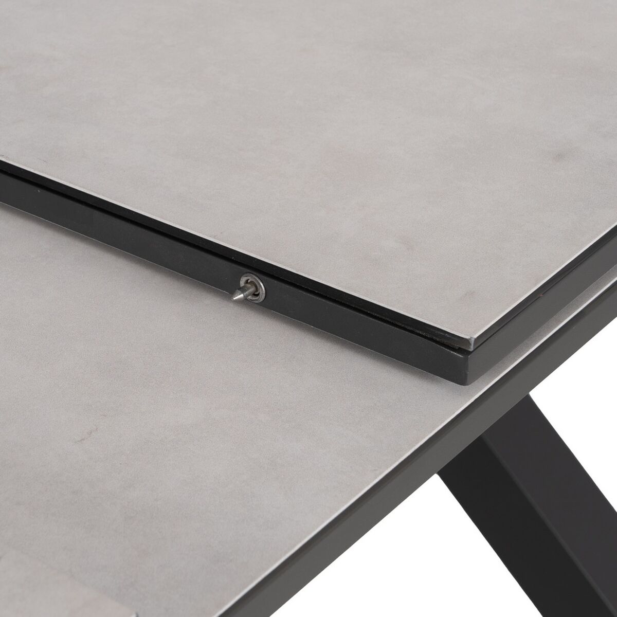 Matsalsbord Vit Svart Keramik Aluminium Glas 180 x 100 x 77 cm - 5