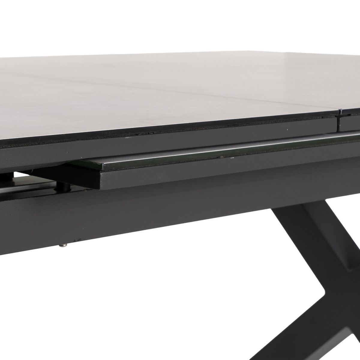 Matsalsbord Vit Svart Keramik Aluminium Glas 180 x 100 x 77 cm - 4