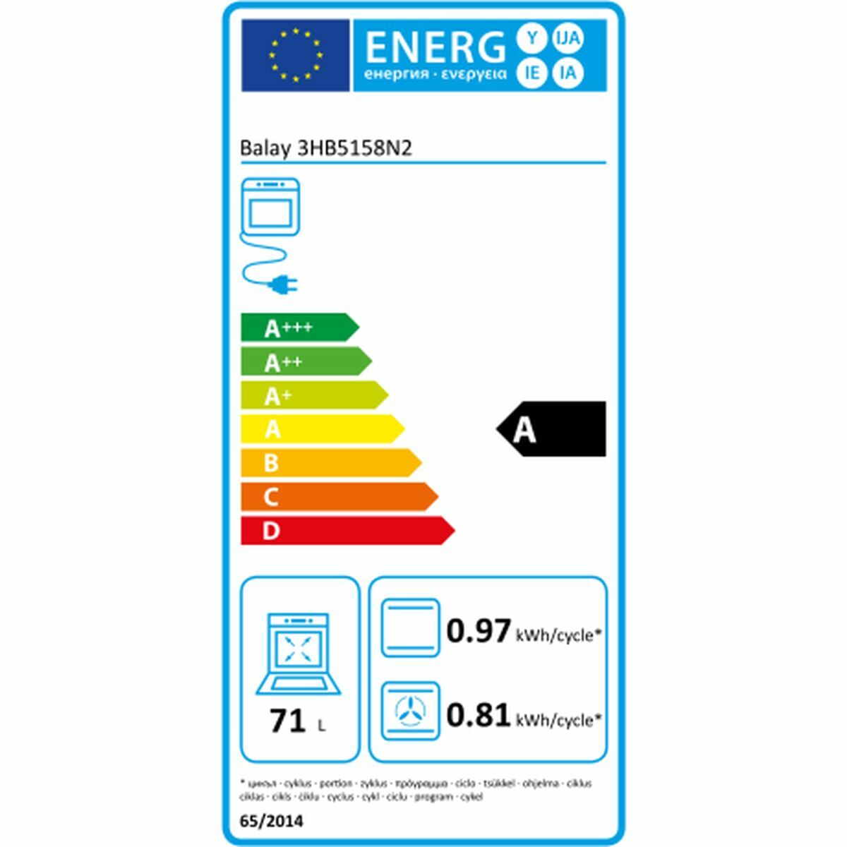 Konventionell ugn Balay 3HB5158N2 - 2