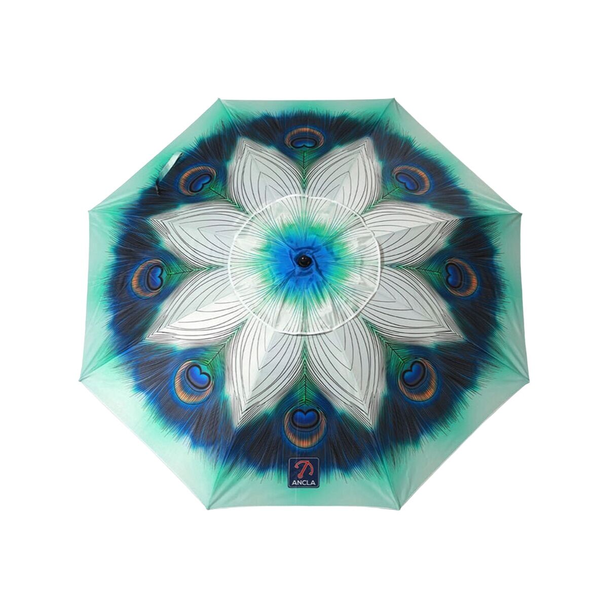 Parasoll Grön Ø 180 cm SPF50+ Påfågel - 2