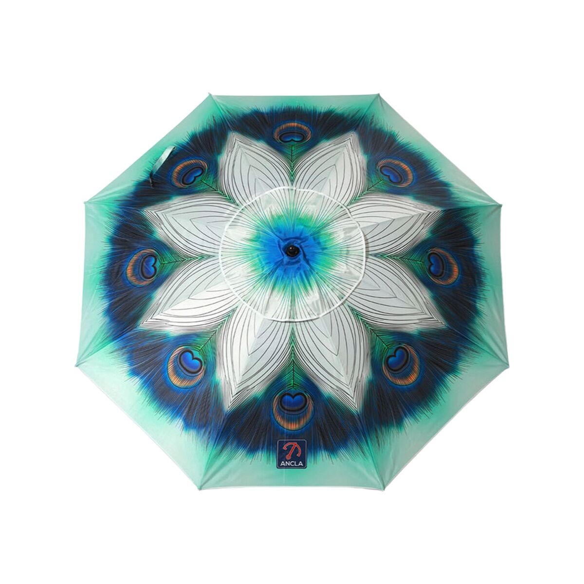 Parasoll Grön Ø 180 cm SPF50+ Påfågel
