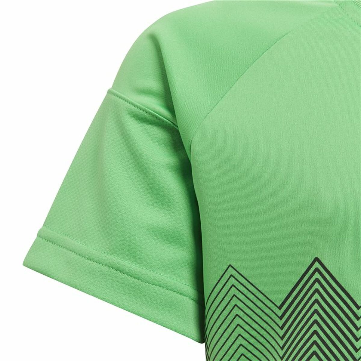 Kortärmad fotbollströja, Barn Adidas Ljusgrön - 6