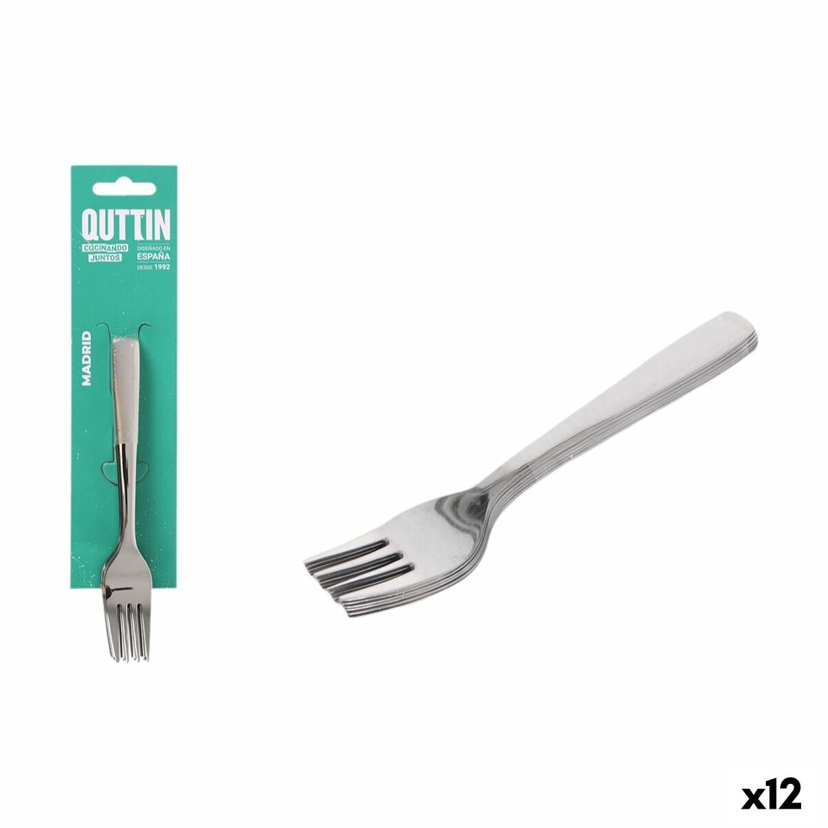 Gaffel Quttin Madrid 14,5 x 2 x 1 cm 6 Delar (12 antal)
