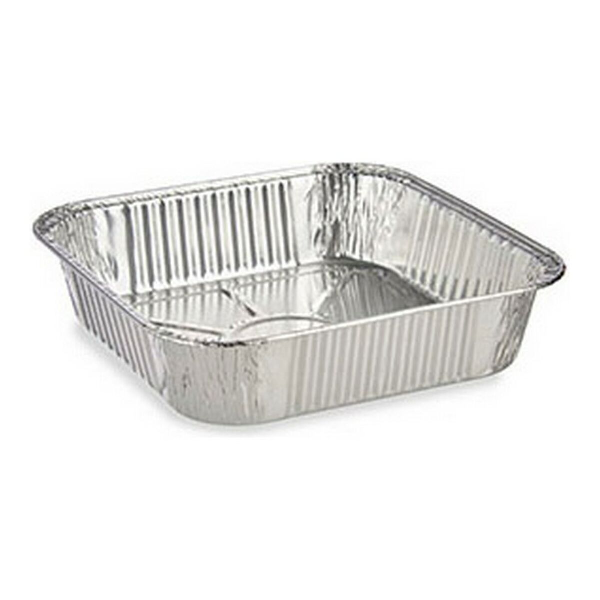 Uppsättning med Brickor Kinvara Silvrig Silver Aluminium 20,5 x 6,5 x 20,5 cm