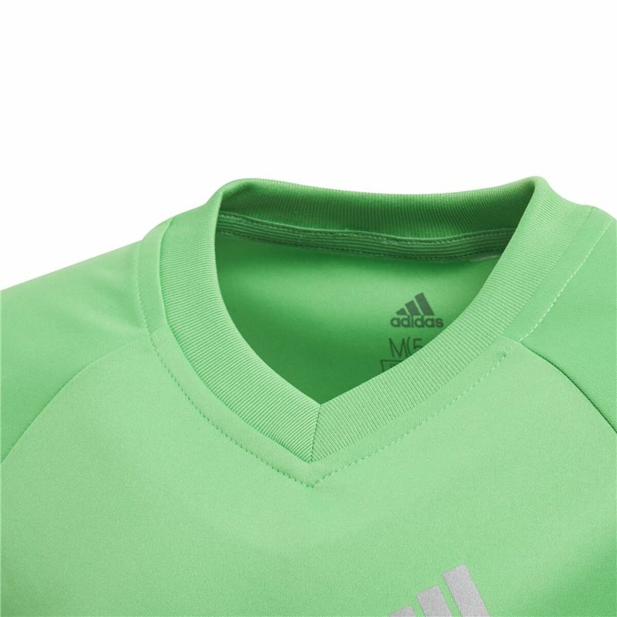 Kortärmad fotbollströja, Barn Adidas Ljusgrön - 4