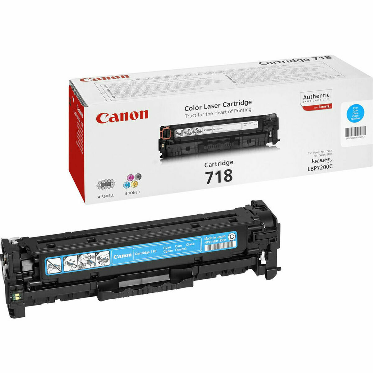 Original Toner Canon CRG-718 C Turkos - 2