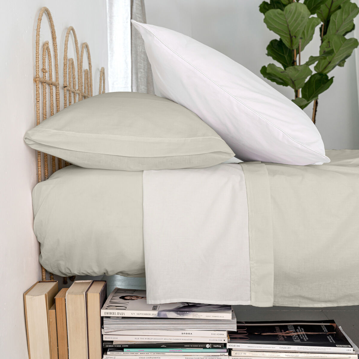 Överlakan HappyFriday Basic Beige 180 x 270 cm - 4