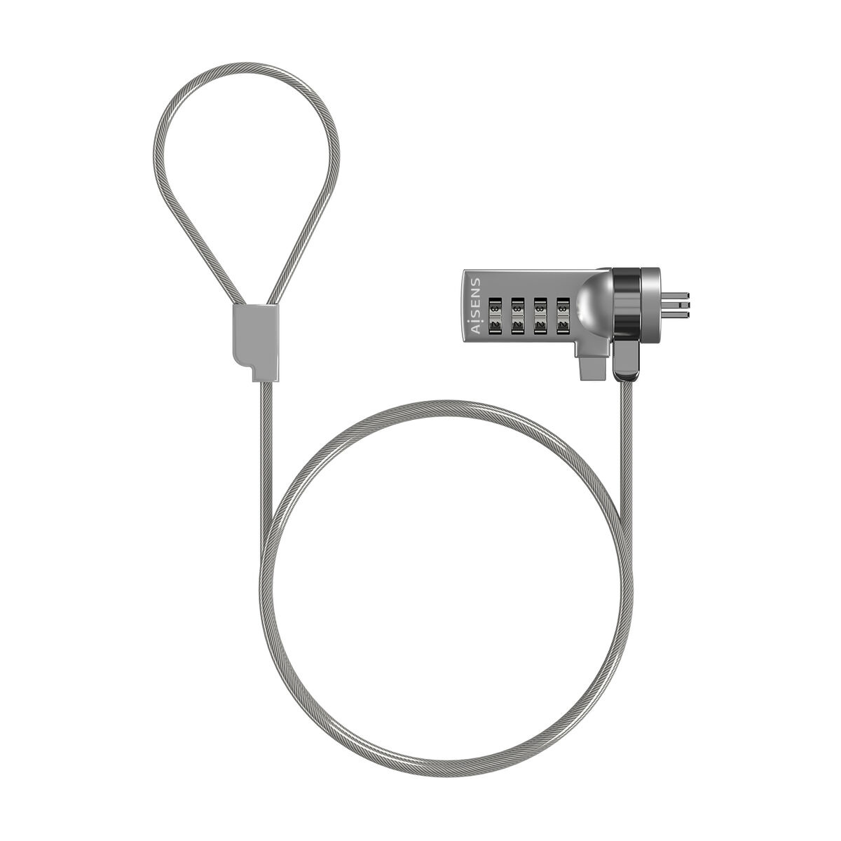 Säkerhetskabel Aisens ASLK-D40N01-SL Silvrig 1,5 m - 3