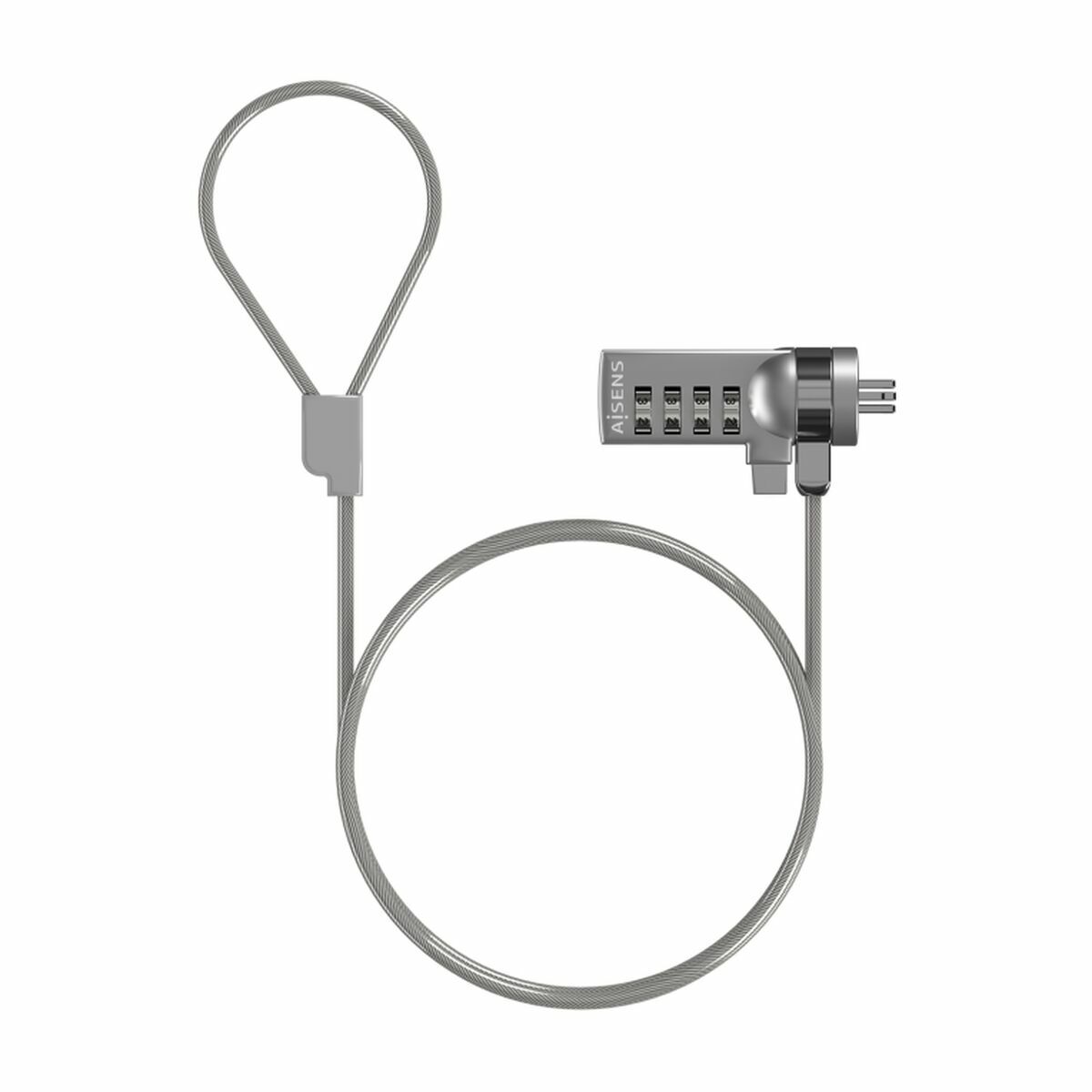 Säkerhetskabel Aisens ASLK-D40N01-SL Silvrig 1,5 m - 2
