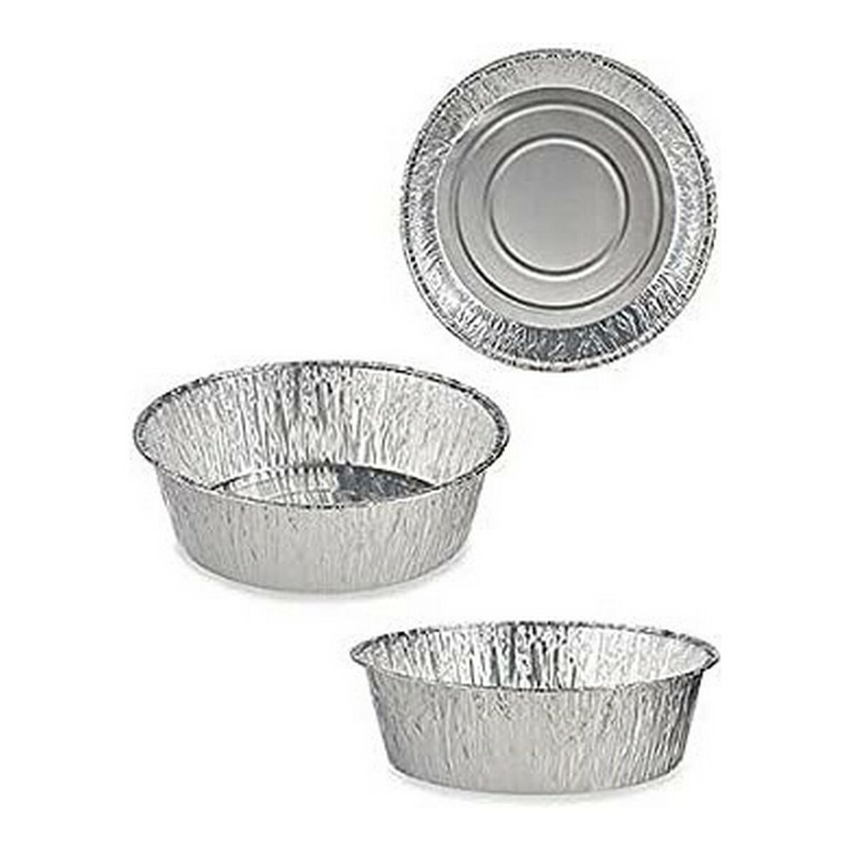 Uppsättning med Brickor Kinvara Silvrig Silver Aluminium 25 x 8 x 25 cm - 2