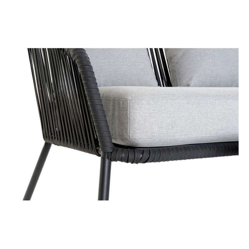 Soffgrupp med bord DKD Home Decor MB-179039 Grå Trädgård Polyester Snöre Aluminium (151,5 x 72 x 70 cm) (4 pcs) - 5