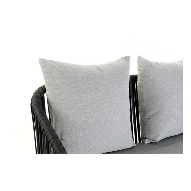 Soffgrupp med bord DKD Home Decor MB-179039 Grå Trädgård Polyester Snöre Aluminium (151,5 x 72 x 70 cm) (4 pcs) - 3