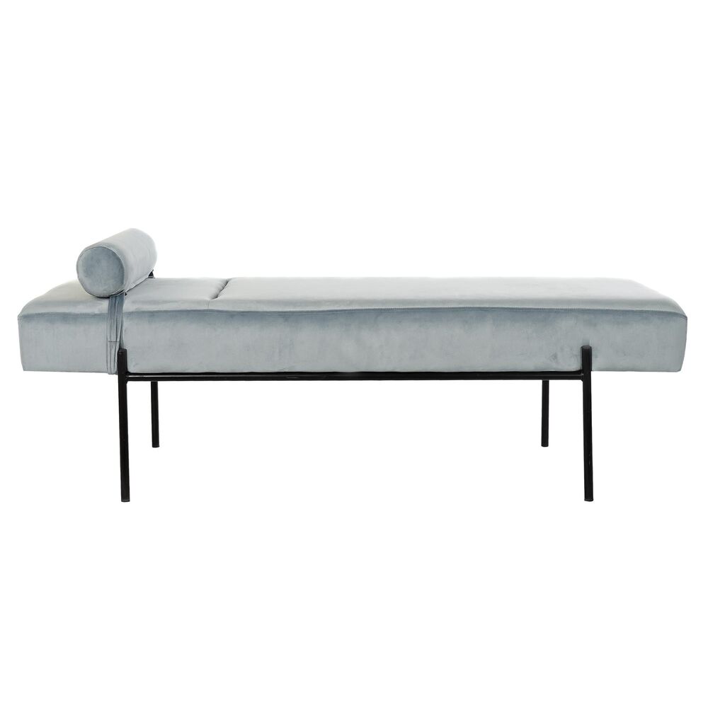 Schäslong DKD Home Decor Svart Himmelsblå Metall 140 x 59 x 42 cm