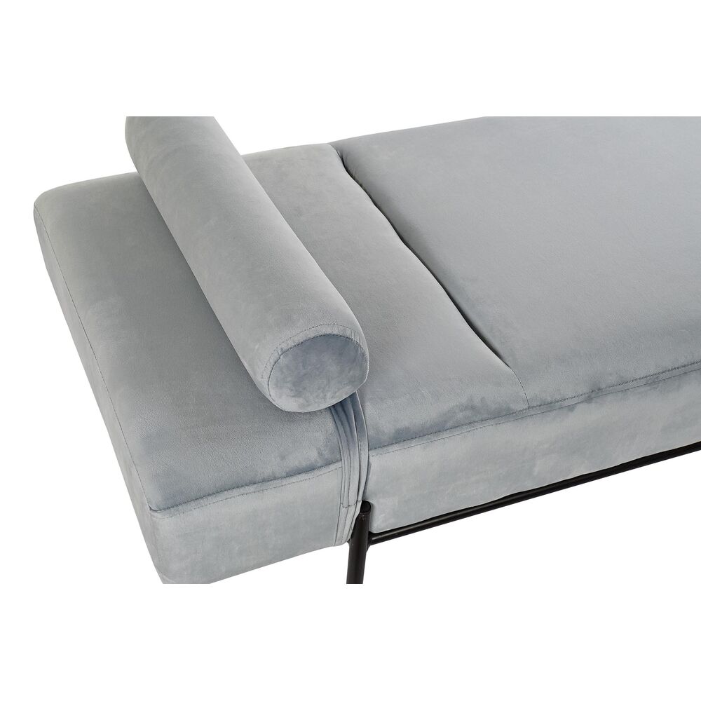Schäslong DKD Home Decor Svart Himmelsblå Metall 140 x 59 x 42 cm - 2