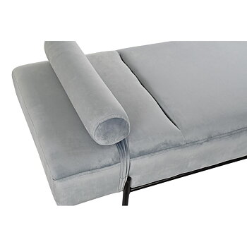 Schäslong DKD Home Decor Svart Himmelsblå Metall 140 x 59 x 42 cm