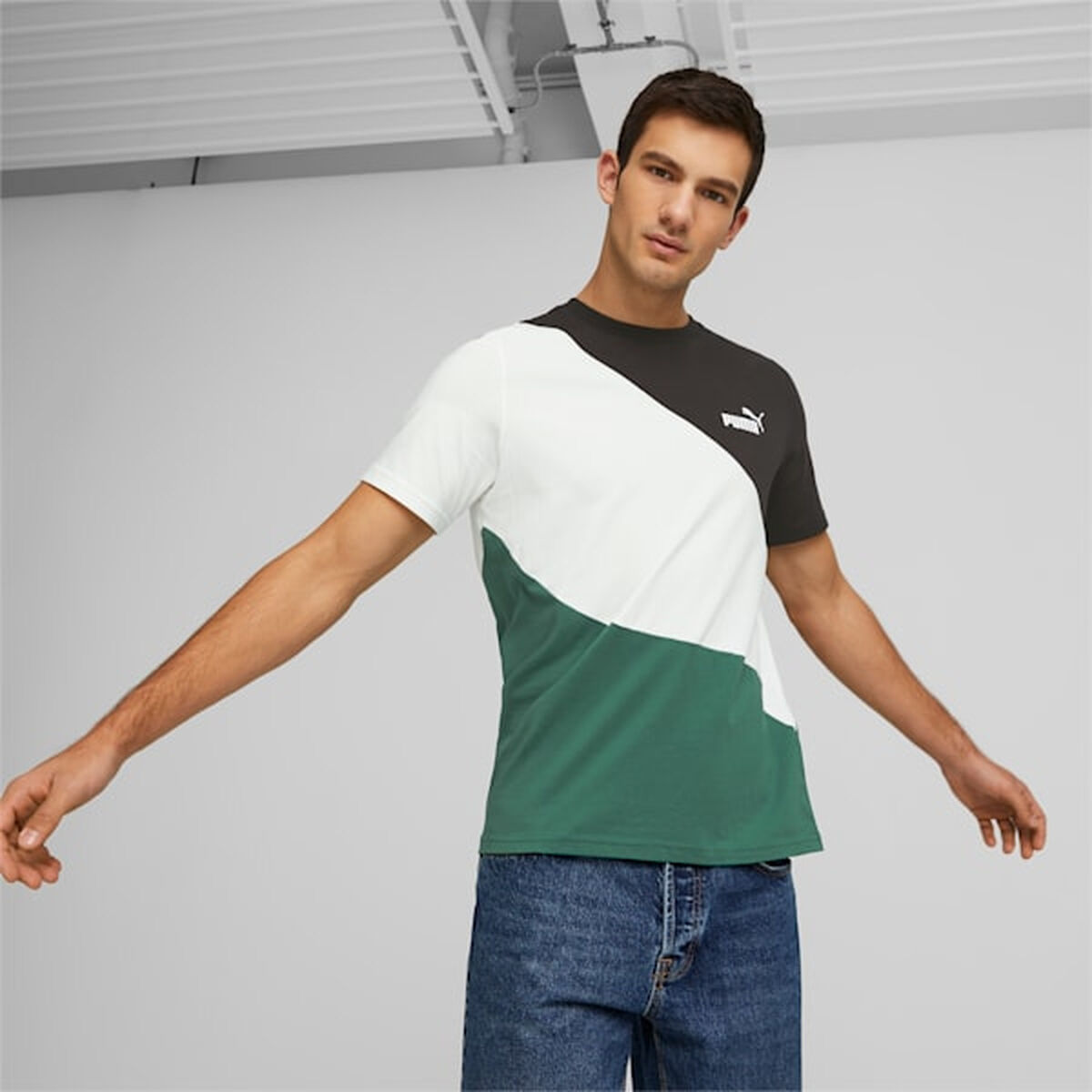 T-shirt Puma Power Cat Grön Män - 6