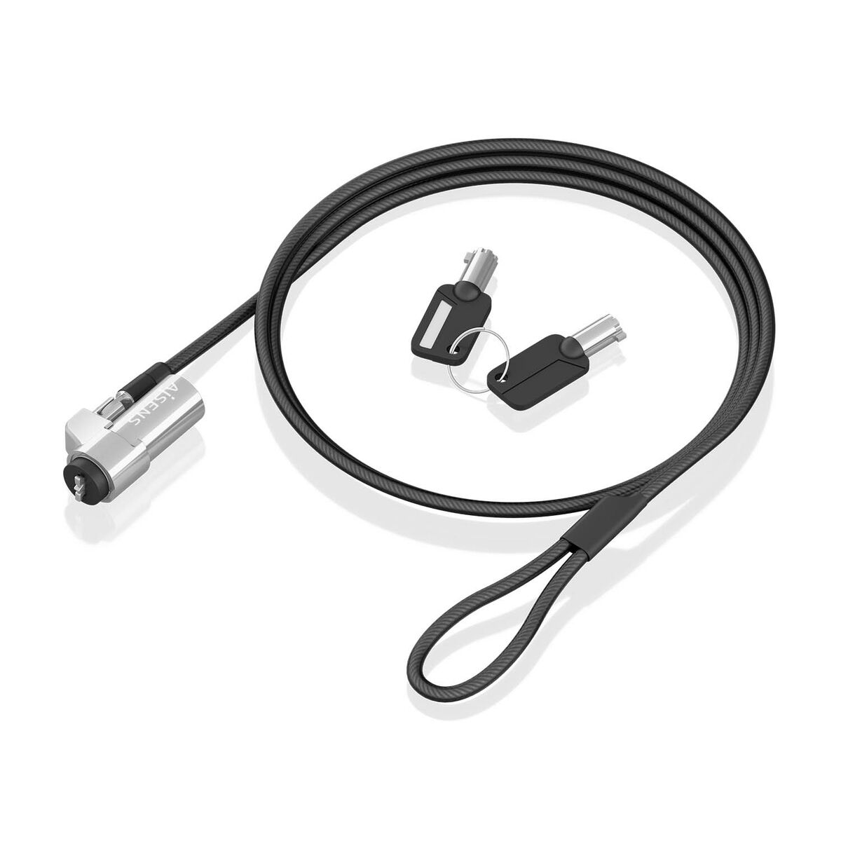Säkerhetskabel Aisens ASLK-D45K06-BK Svart 1,5 m - 4