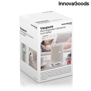 Uppladdningsbar ultraljudsluftfuktare Vaupure InnovaGoods