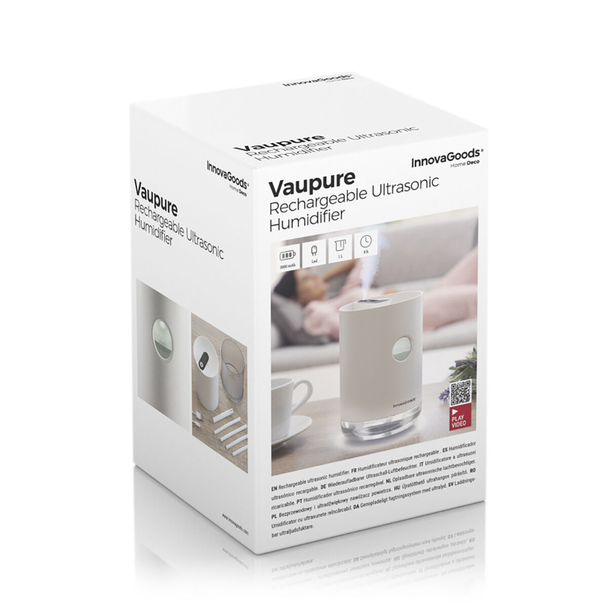 Uppladdningsbar ultraljudsluftfuktare Vaupure InnovaGoods - 10