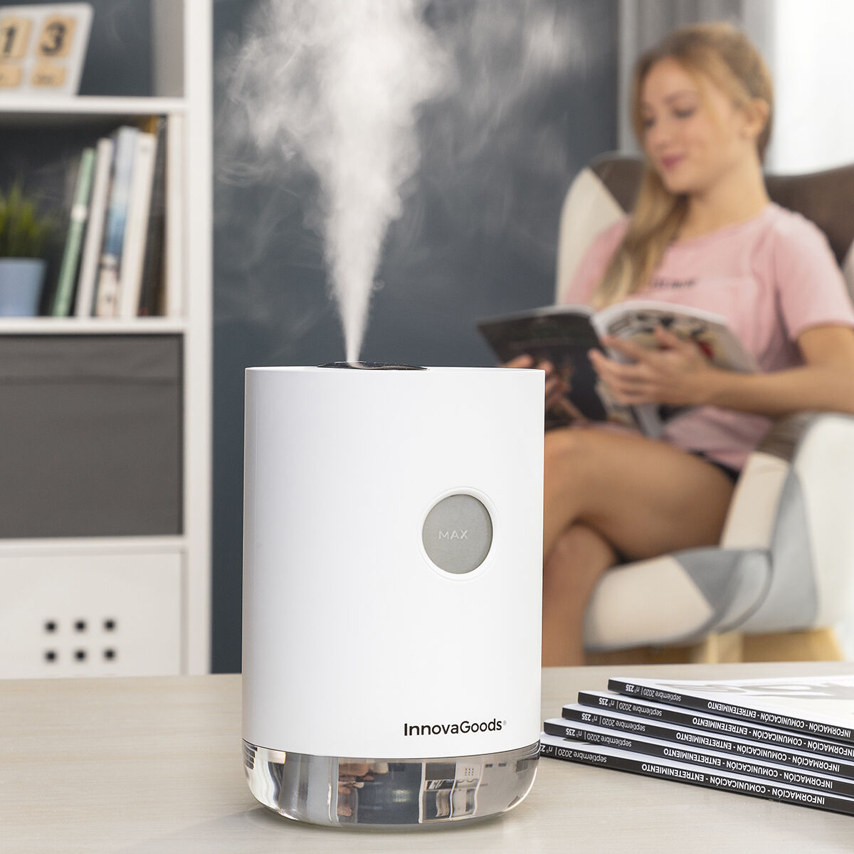 Uppladdningsbar ultraljudsluftfuktare Vaupure InnovaGoods - 29