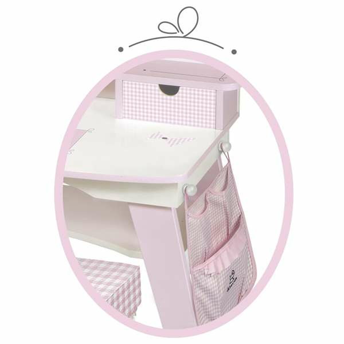 Sminkbord med pall Decuevas 62 x 38 x 110 cm - 11