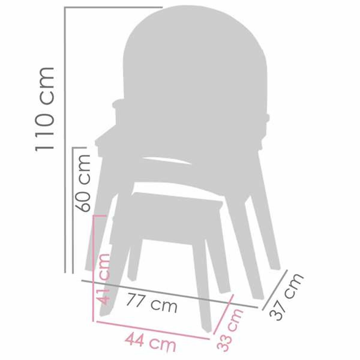 Sminkbord med pall Decuevas 62 x 38 x 110 cm - 4