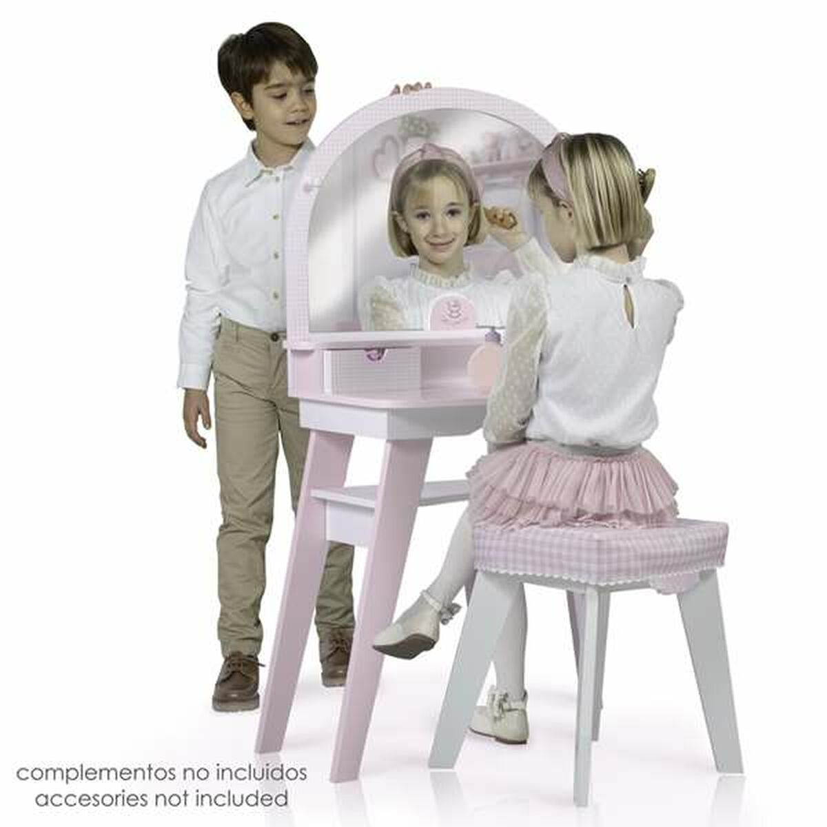 Sminkbord med pall Decuevas 62 x 38 x 110 cm - 9