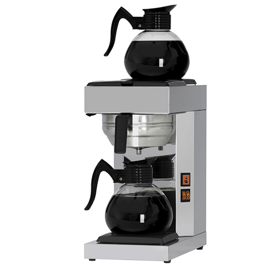 Kaffebryggare med 2 kannor 1,8 liter, manuell