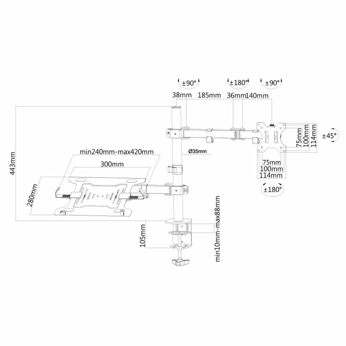 TV-fäste Neomounts FPMA-D550NOTEBOOK - 4