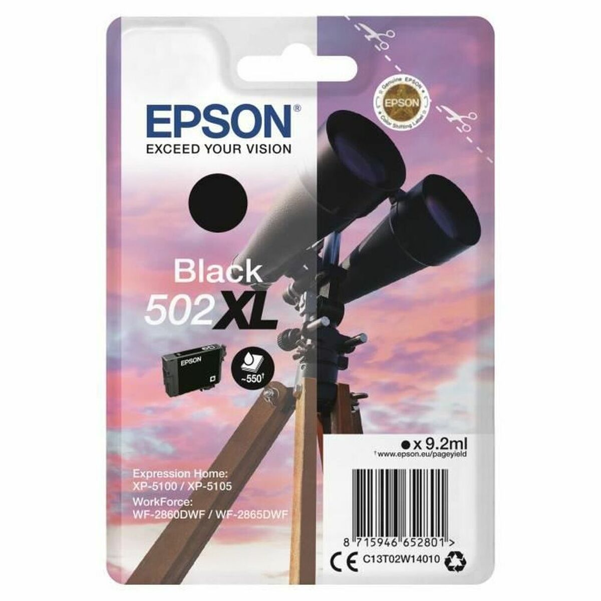 Original Bläckpatron Epson Twin XL 502 Svart