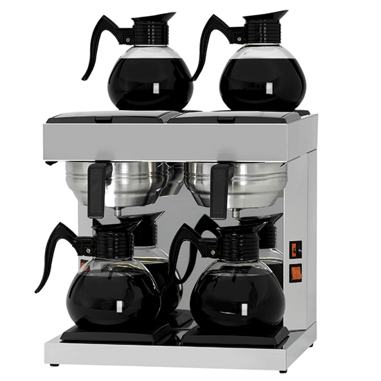 Kaffebryggare med 4 dekantrar 1,8 liter, manuell