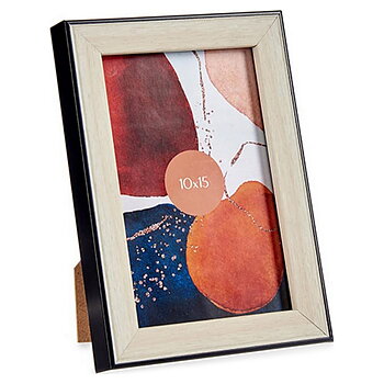Fotoram Svart 12,6 x 2 x 17,6 cm Brun Plast Glas (1 uds) (12,6 x 2 x 17,6 cm)