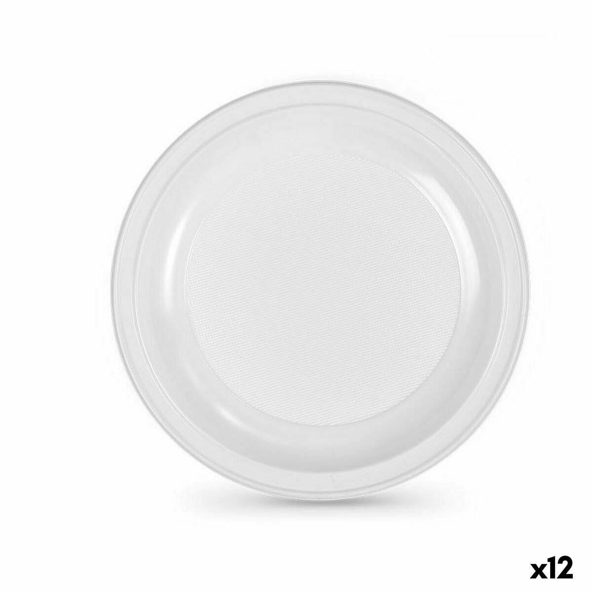 Set med återanvändbara tallrikar Algon Vit Plast 28 x 28 x 2 cm (24 antal) - 3