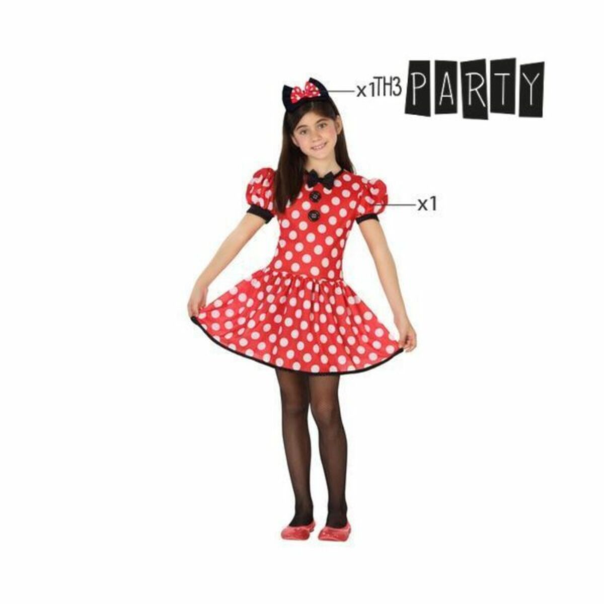 Maskeraddräkt för barn Minnie Mouse 26947 Röd Fantasi 5-6 år (2 Delar) - 7